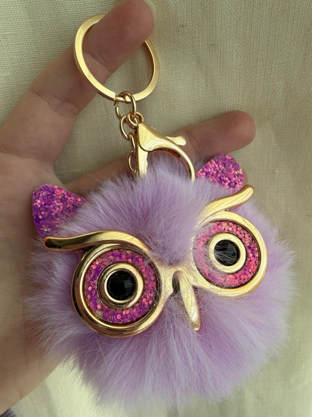 Purple Owl Keychain